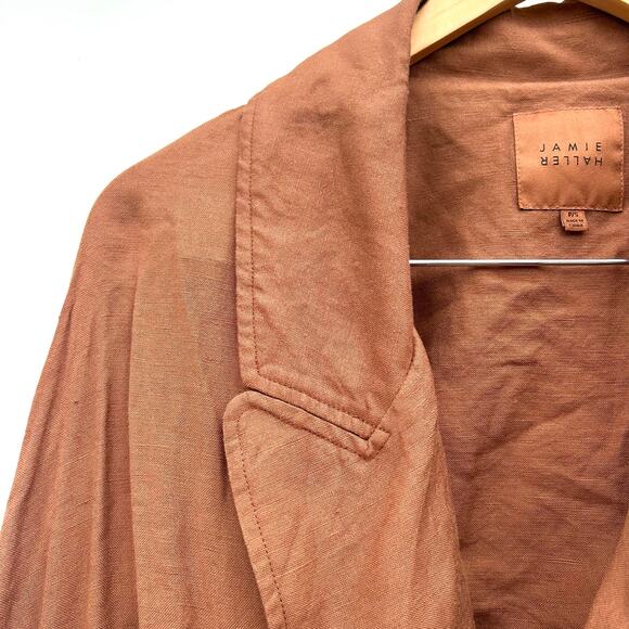 Jamie Haller The Linen Baggy Trench Coat Camel Oversized Small Petite Tan - Picture 10 of 13